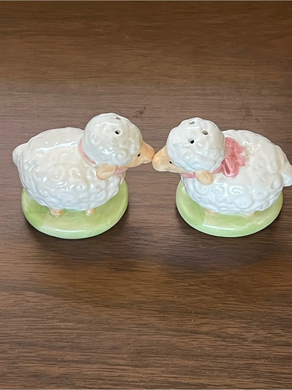 Vintage Ceramic Sheep Salt and Pepper Shakers